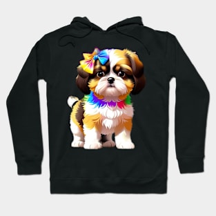 Shih tzu dog Tie Dye Hoodie